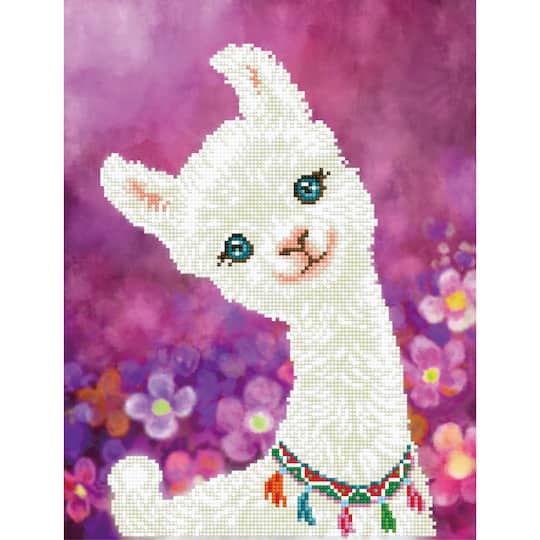 Diamond Dotz® Intermediate Lulu Llama with Frame Diamond Painting Kit